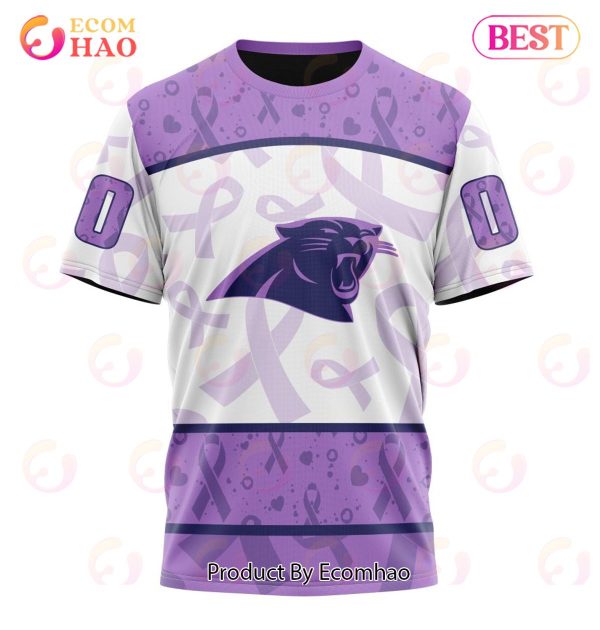 NFL Carolina Panthers Special Lavender Fight Cancer 3D Hoodie