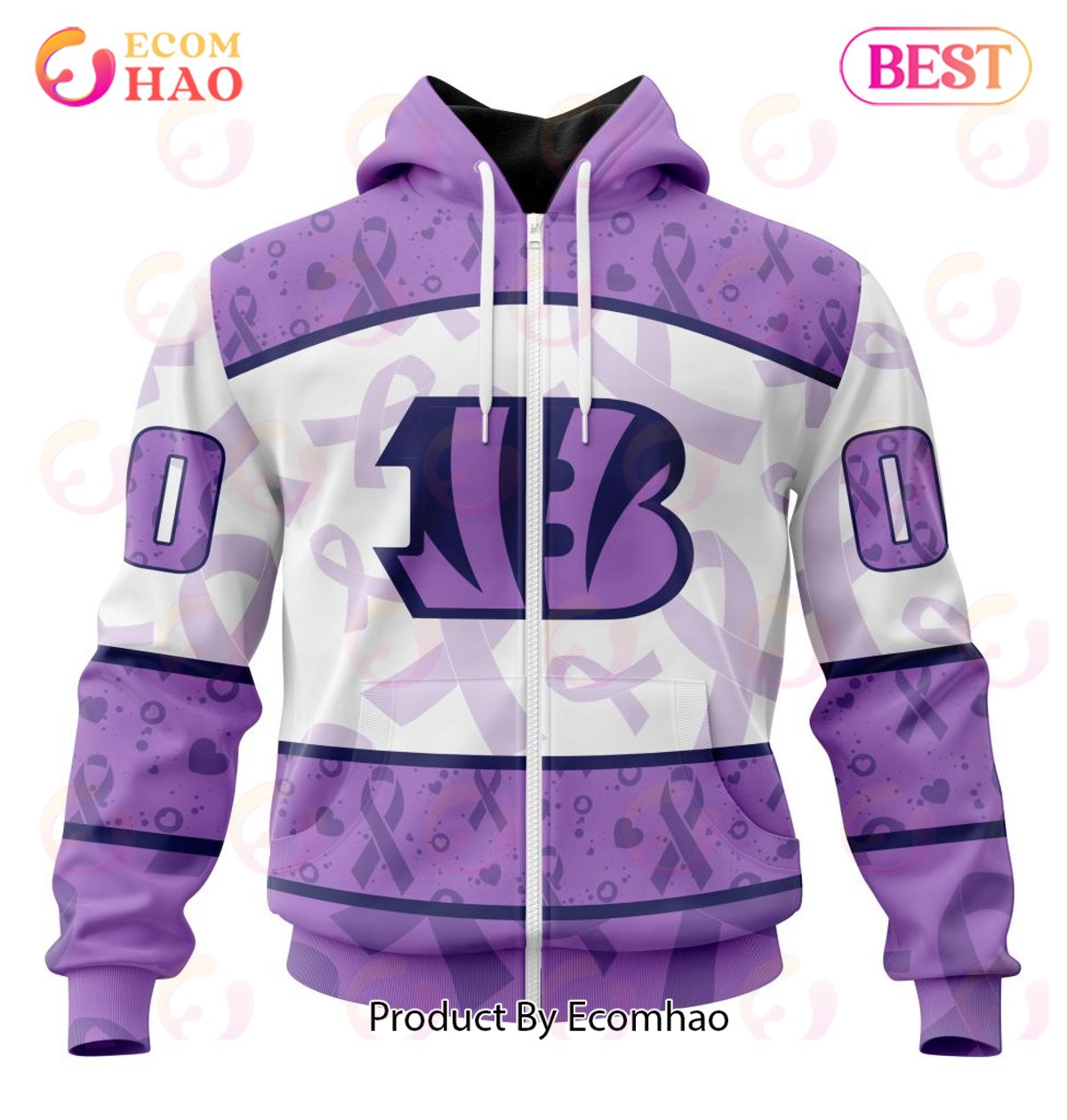 NFL Cincinnati Bengals Special Lavender Fight Cancer 3D Hoodie