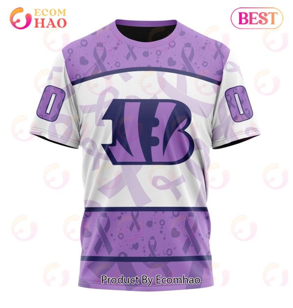 NFL Cincinnati Bengals Special Lavender Fight Cancer 3D Hoodie