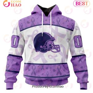 NFL Cleveland Browns Special Lavender Fight Cancer 3D Hoodie
