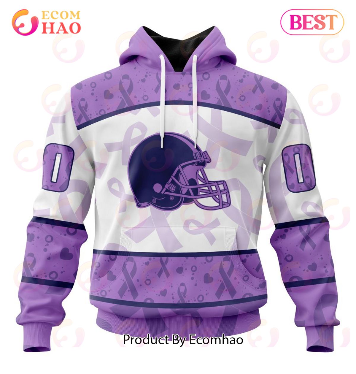 NFL Green Bay Packers Special Lavender Fight Cancer 3D Hoodie