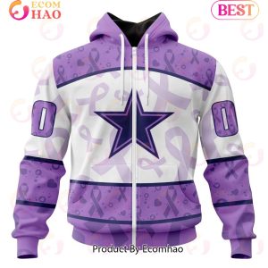 NFL Dallas Cowboys Special Lavender Fight Cancer 3D Hoodie