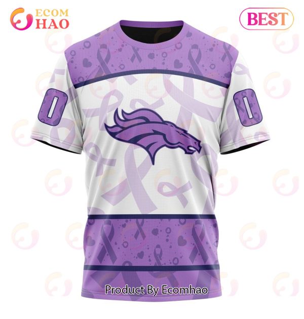 NFL Denver Broncos Special Lavender Fight Cancer 3D Hoodie