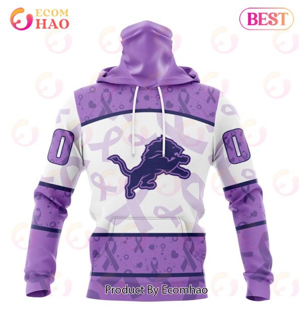 NFL Detroit Lions Special Lavender Fight Cancer 3D Hoodie