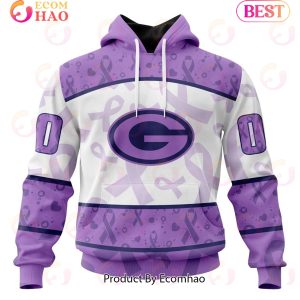 NFL Green Bay Packers Special Lavender Fight Cancer 3D Hoodie