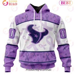 NFL Houston Texans Special Lavender Fight Cancer 3D Hoodie