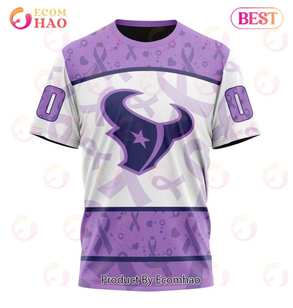 NFL Houston Texans Special Lavender Fight Cancer 3D Hoodie