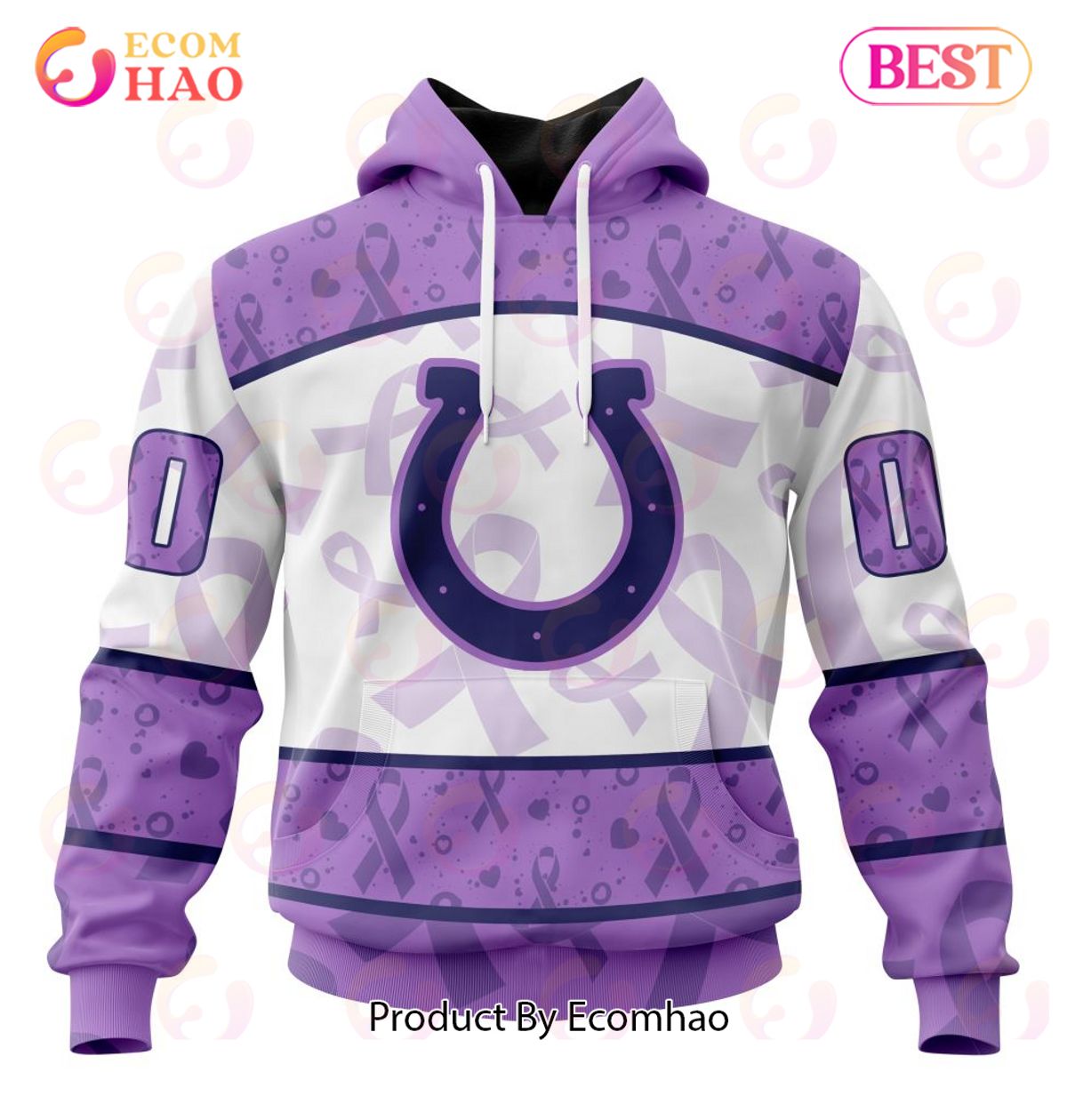 NFL Indianapolis Colts Special Lavender Fight Cancer 3D Hoodie