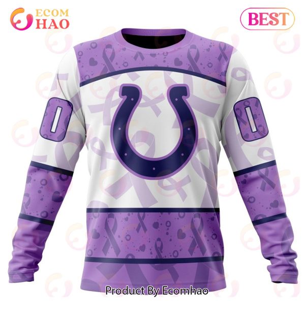 NFL Indianapolis Colts Special Lavender Fight Cancer 3D Hoodie