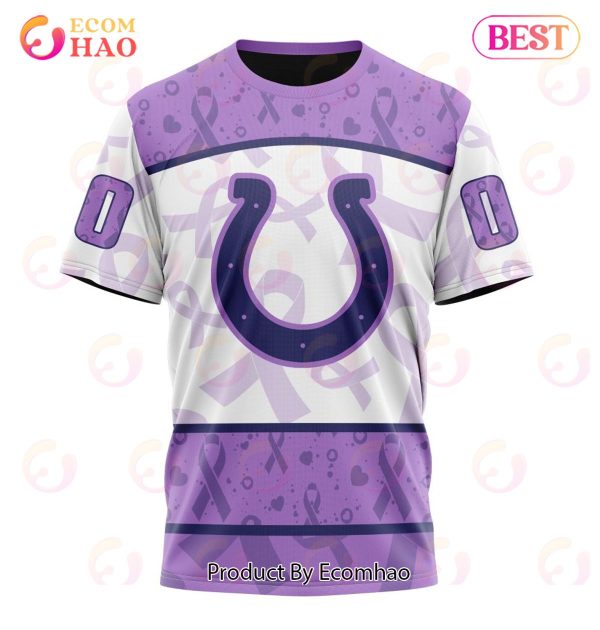 NFL Indianapolis Colts Special Lavender Fight Cancer 3D Hoodie