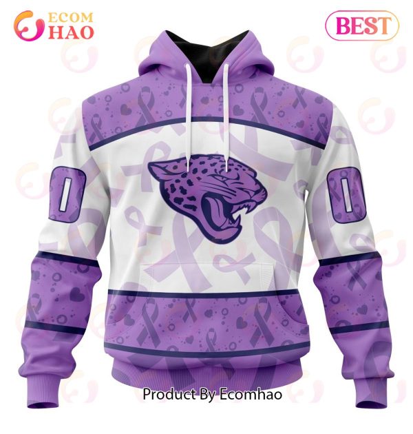 NFL Jacksonville Jaguars Special Lavender Fight Cancer 3D Hoodie