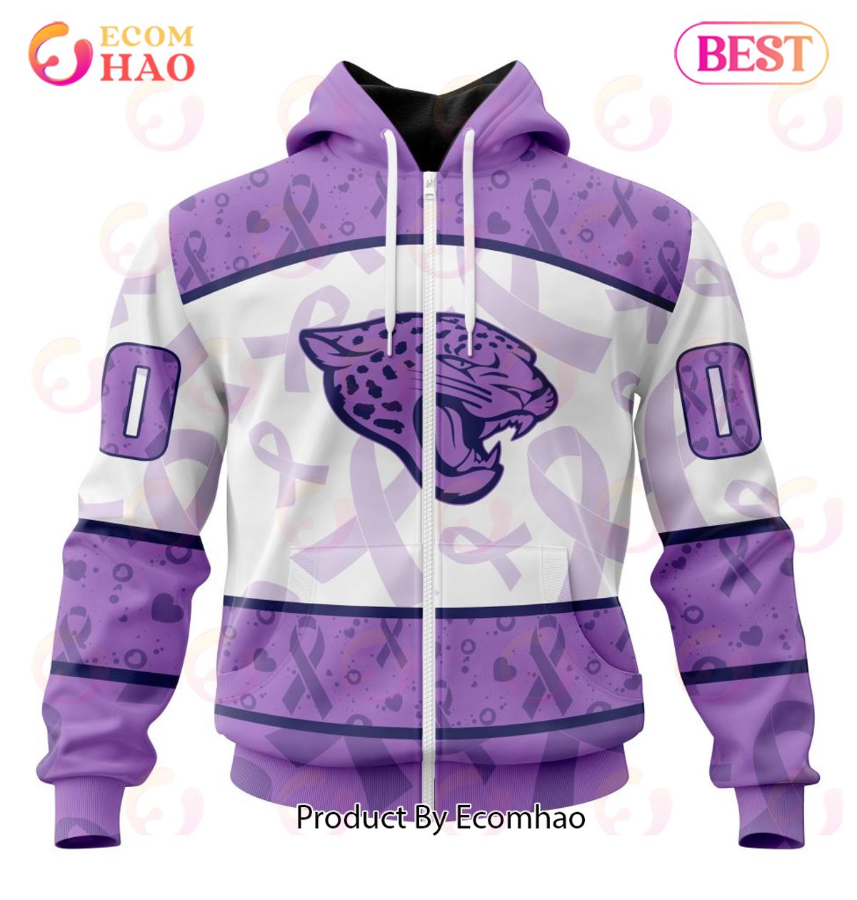 NFL Jacksonville Jaguars Special Lavender Fight Cancer 3D Hoodie