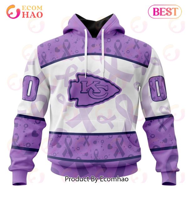 NFL Kansas City Chiefs Special Lavender Fight Cancer 3D Hoodie