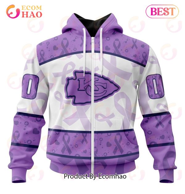 NFL Kansas City Chiefs Special Lavender Fight Cancer 3D Hoodie