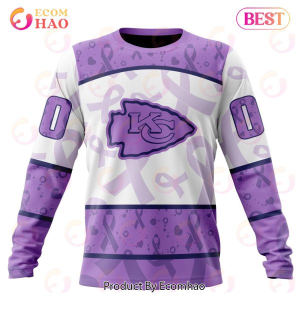 NFL Kansas City Chiefs Special Lavender Fight Cancer 3D Hoodie