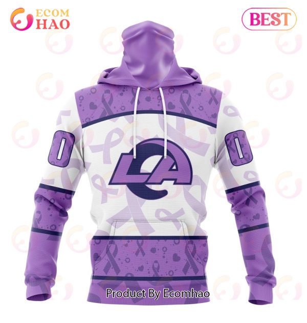 NFL Los Angeles Rams Special Lavender Fight Cancer 3D Hoodie