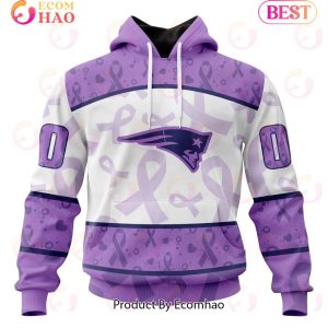 NFL New England Patriots Special Lavender Fight Cancer 3D Hoodie