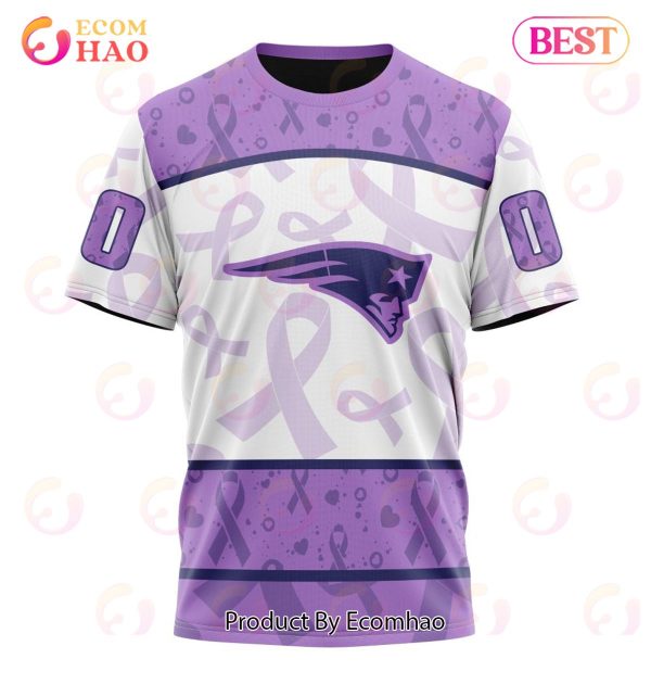 NFL New England Patriots Special Lavender Fight Cancer 3D Hoodie