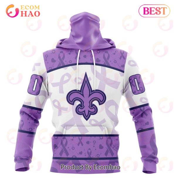 NFL New Orleans Saints Special Lavender Fight Cancer 3D Hoodie