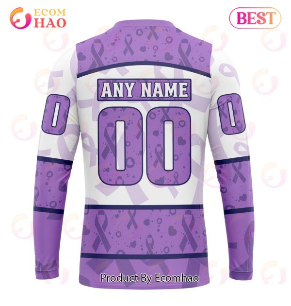 NFL New Orleans Saints Special Lavender Fight Cancer 3D Hoodie
