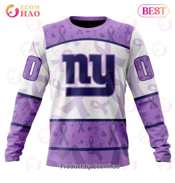 NFL New York Giants Special Lavender Fight Cancer 3D Hoodie