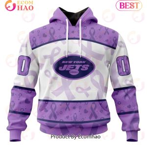 NFL New York Jets Special Lavender Fight Cancer 3D Hoodie