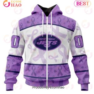 NFL New York Jets Special Lavender Fight Cancer 3D Hoodie