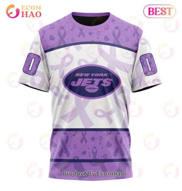 NFL New York Jets Special Lavender Fight Cancer 3D Hoodie