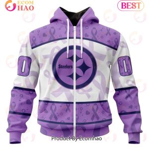 NFL Pittsburgh Steelers Special Lavender Fight Cancer 3D Hoodie