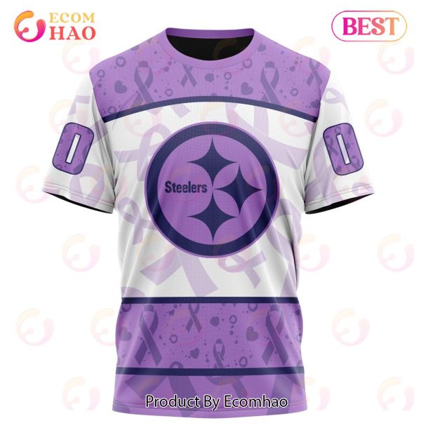 NFL Pittsburgh Steelers Special Lavender Fight Cancer 3D Hoodie