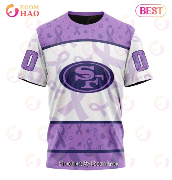 NFL San Francisco 49ers Special Lavender Fight Cancer 3D Hoodie