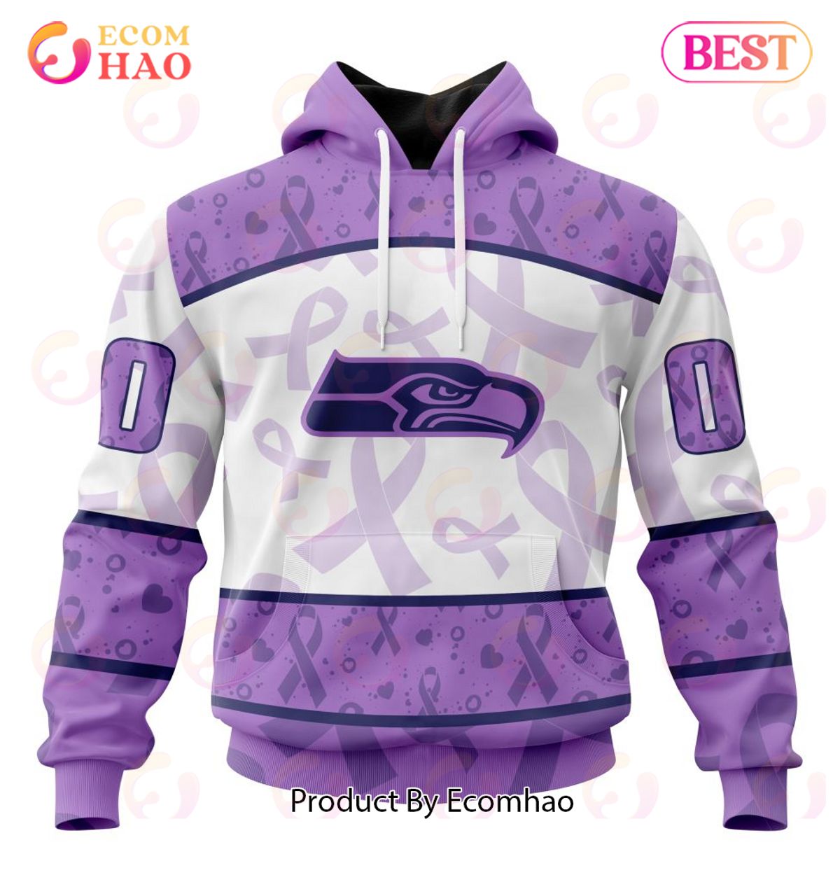 NFL Seattle Seahawks Special Lavender Fight Cancer 3D Hoodie