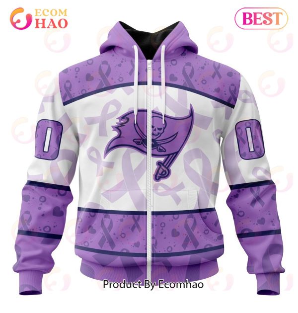 NFL Tampa Bay Buccaneers Special Lavender Fight Cancer 3D Hoodie