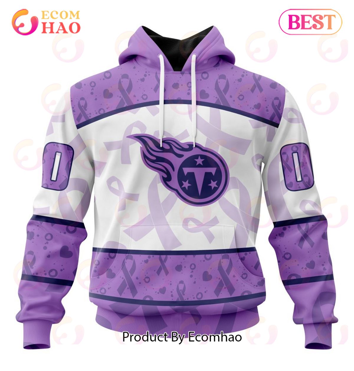 NFL Tennessee Titans Special Lavender Fight Cancer 3D Hoodie