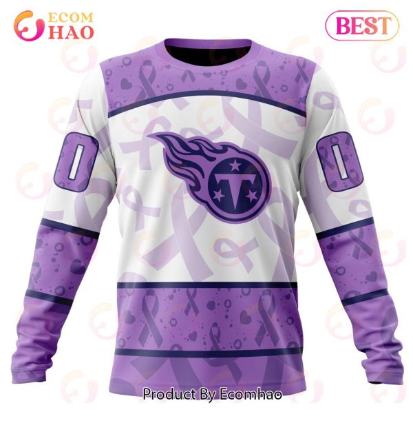 NFL Tennessee Titans Special Lavender Fight Cancer 3D Hoodie