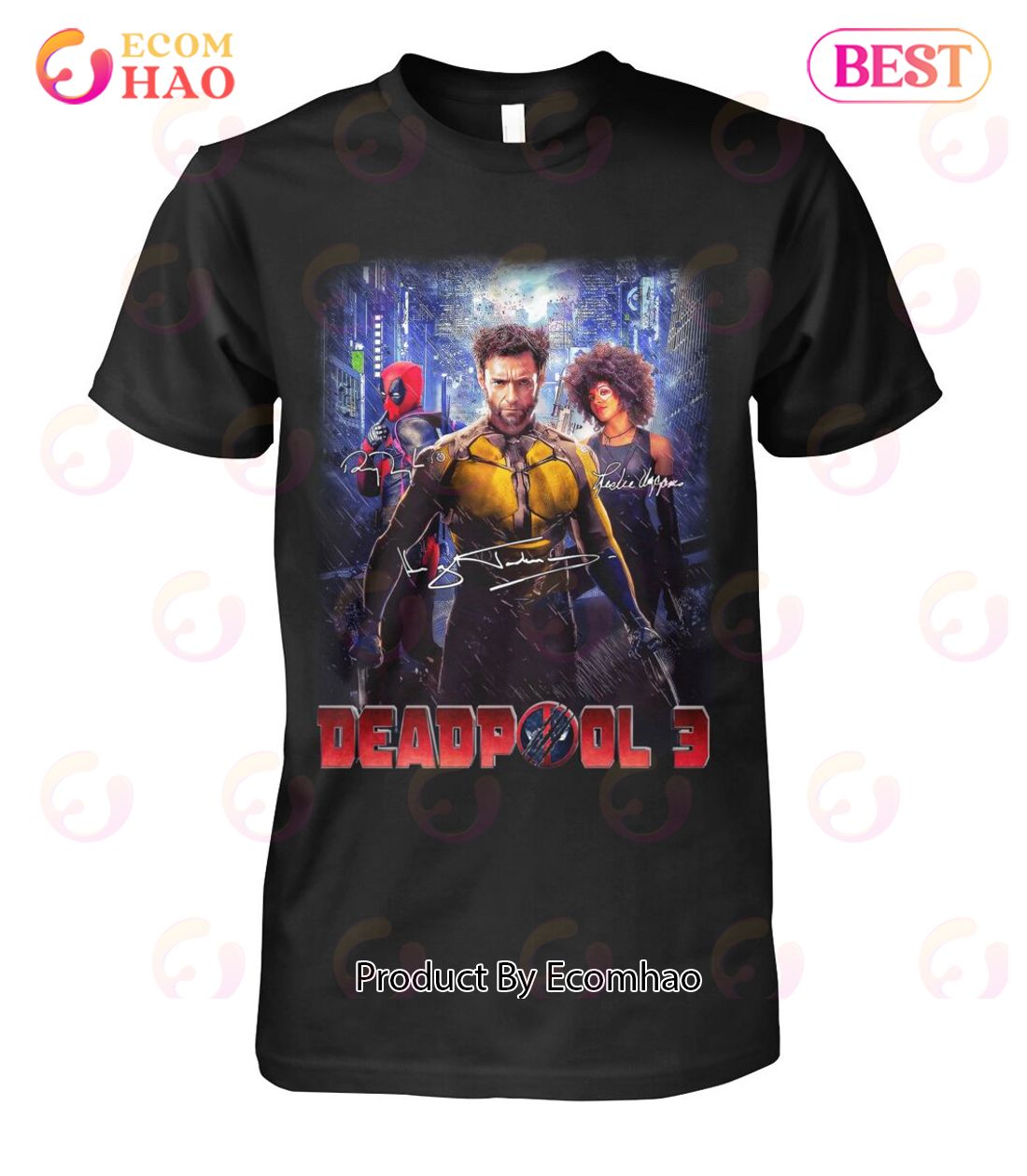 Deadpool 3 Characters Signature T-Shirt