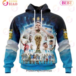 Argentina World Cup 2022 Champions Kits 3D Hoodie