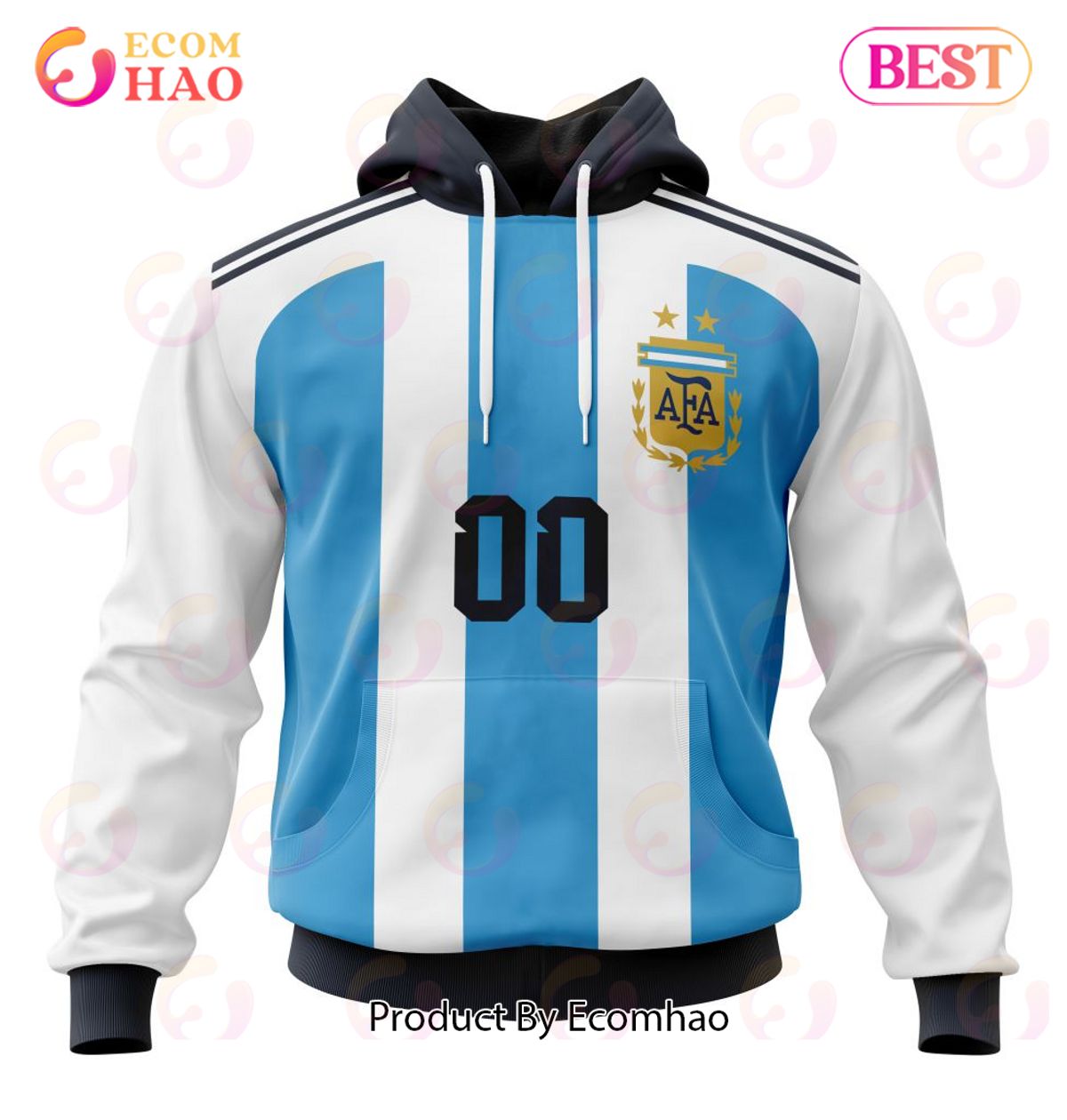 Argentina World Cup 2022 Home Kits 3D Hoodie