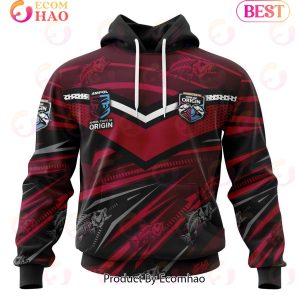 Fish Of Origin QLD Maroons Kits 3D Hoodie