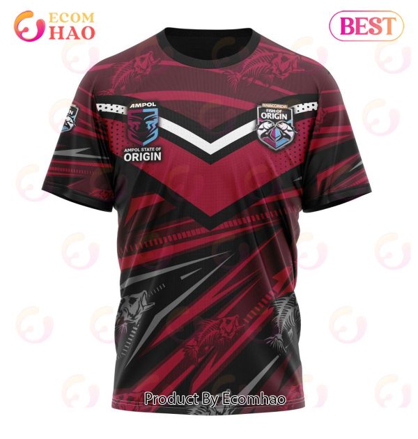 Fish Of Origin QLD Maroons Kits 3D Hoodie
