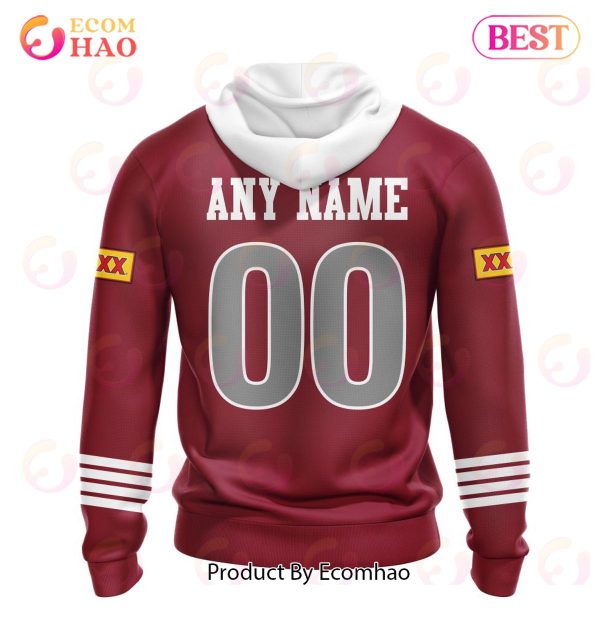 QLD Maroons 1991 Classic Kits 3D Hoodie
