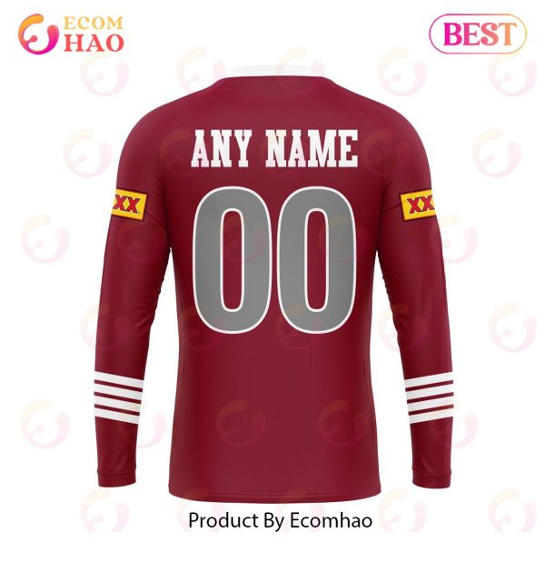 QLD Maroons 1991 Classic Kits 3D Hoodie