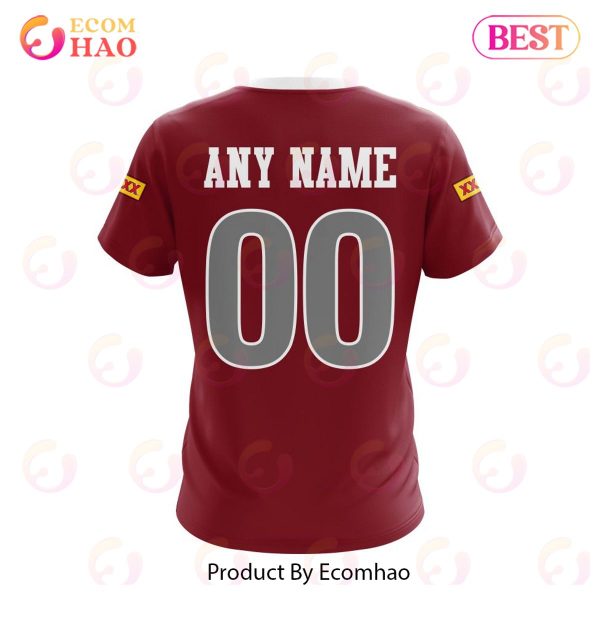 QLD Maroons 1991 Classic Kits 3D Hoodie