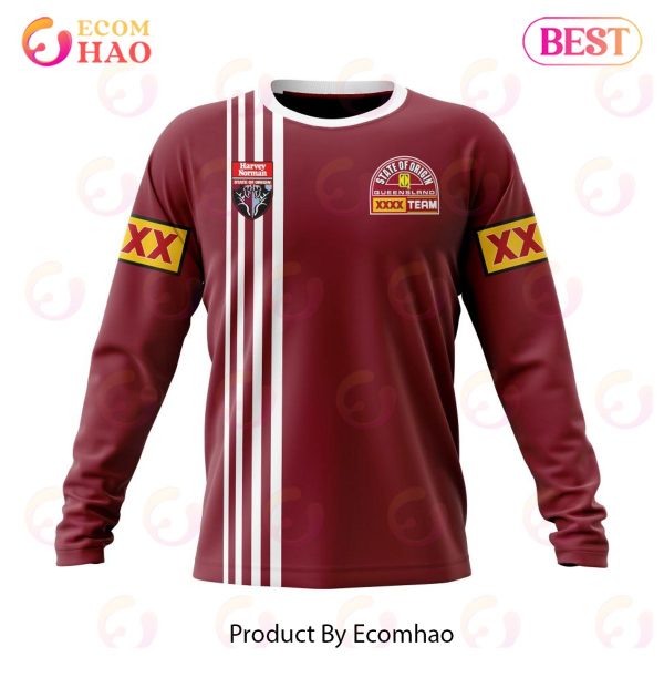 QLD Maroons 1998 Retro Kits 3D Hoodie