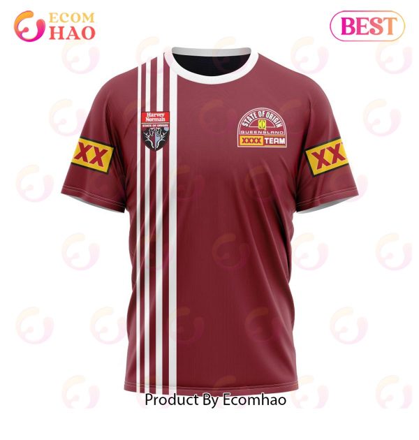 QLD Maroons 1998 Retro Kits 3D Hoodie