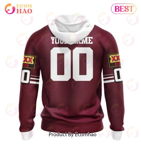 QLD Maroons 2006 Retro Kits 3D Hoodie