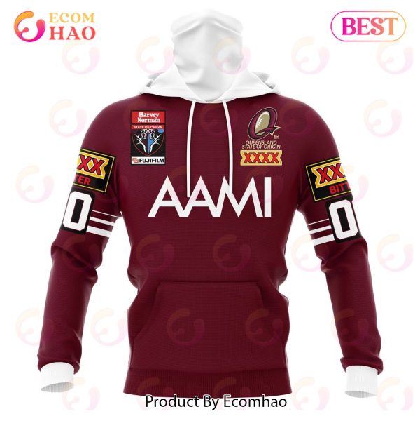 QLD Maroons 2006 Retro Kits 3D Hoodie