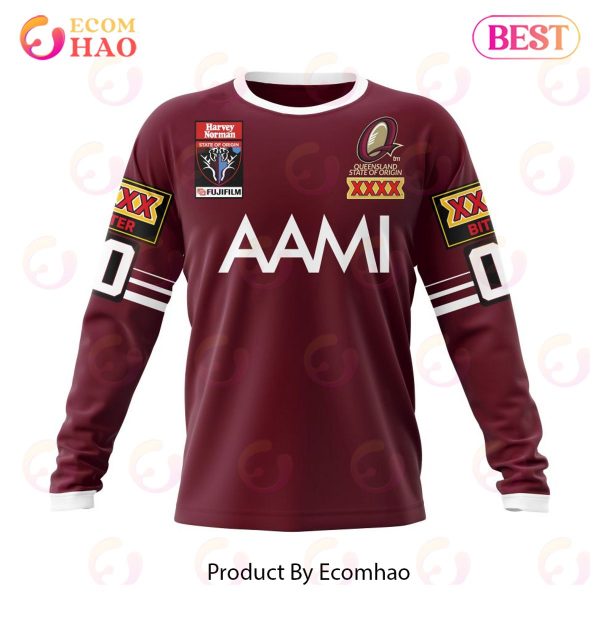 QLD Maroons 2006 Retro Kits 3D Hoodie