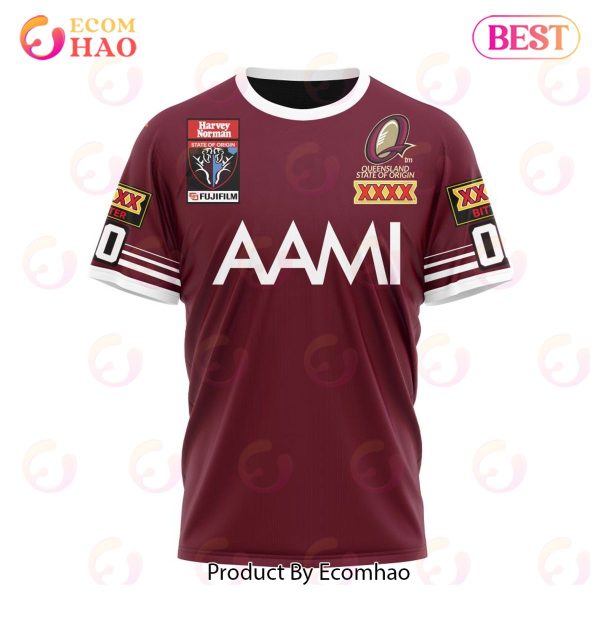 QLD Maroons 2006 Retro Kits 3D Hoodie