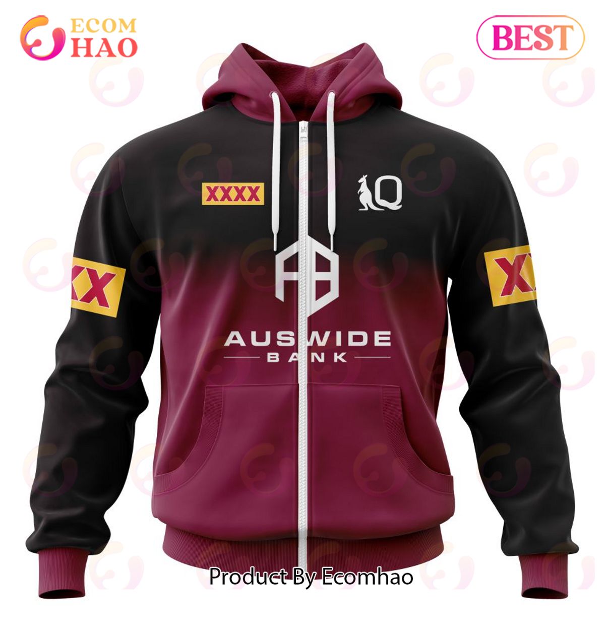 QLD Maroons Captain Run Kits 2022 3D Hoodie